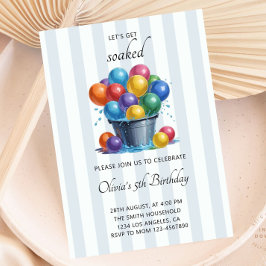 Wasserballon Geburtstagsparty Sommerwasserkampf Einladung