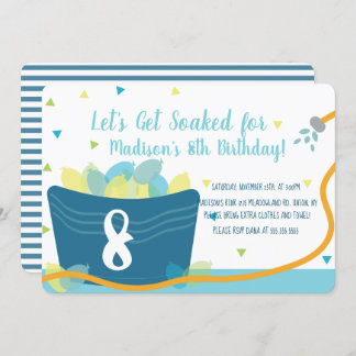 Wasserballon-Kampf Geburtstag Einladung