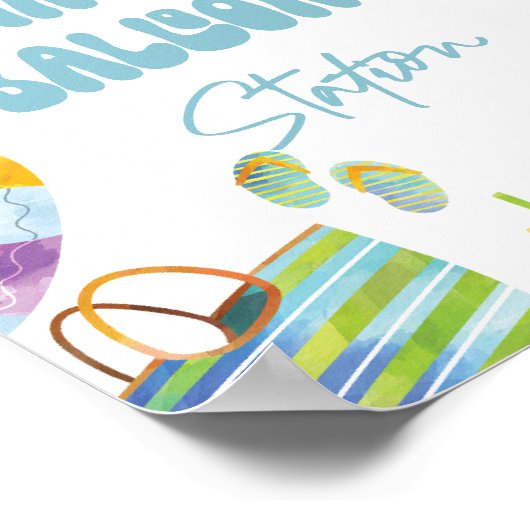 Wasserballon-Station Poster (Ecke)