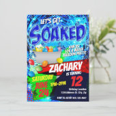 Wasserballon - Vorlage für die Einladung zum Gebur (Stehend Vorderseite)