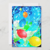 Wasserballon - Vorlage für die Einladung zum Gebur (Rückseite)