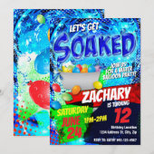 Wasserballon - Vorlage für die Einladung zum Gebur (Vorne/Hinten)