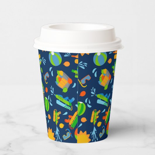 Wasserballon Wasserlauf Pool Party Kindergeburtsta Pappbecher (Rechts)