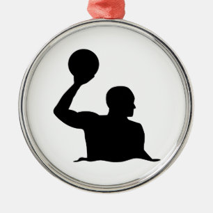 Wasserballspieler Silbernes Ornament