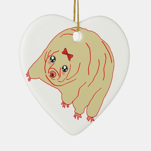 Wasserbär Niedlich Anime Tardigrade Keramikornament (Rechts)