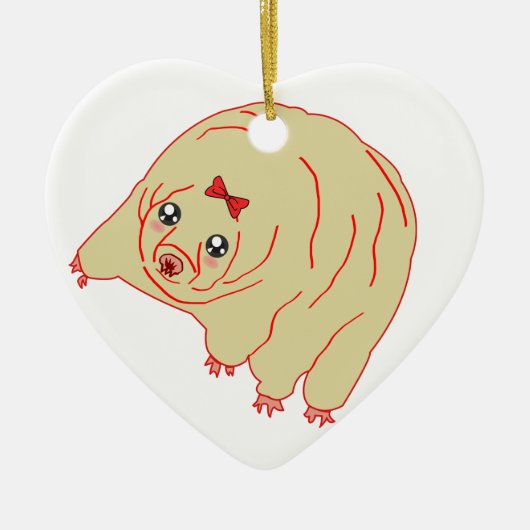Wasserbär Niedlich Anime Tardigrade Keramikornament (Vorne)