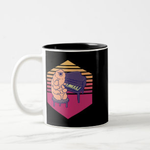 Wasserbär spielt Klavier Vintage Zweifarbige Tasse