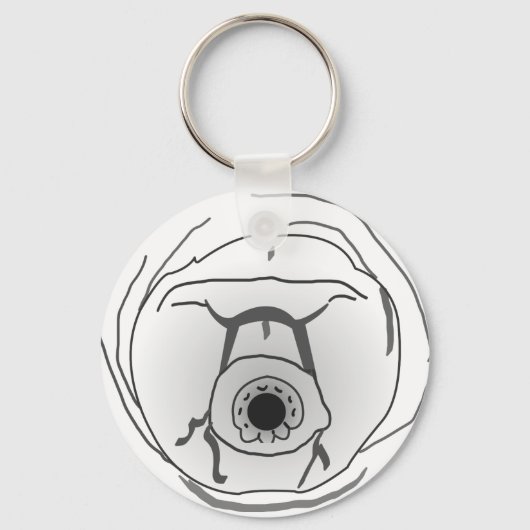 Wasserbär Tardigrade Gesicht Schlüsselanhänger (Vorderseite)