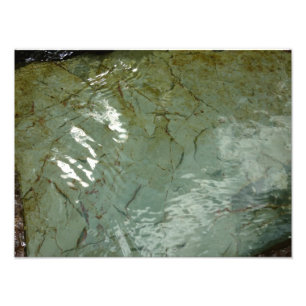 Wasserbedeckte Felsplatte Naturfoto Fotodruck