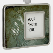 Wasserbedeckter Felsvorsprung Rahmen-Ornament Silber (Rechts)