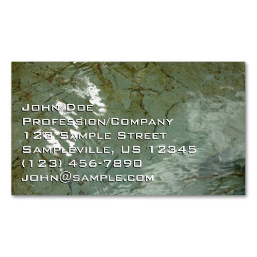 Wasserbedecktes Foto Magnetische Visitenkarte (Vorderseite)