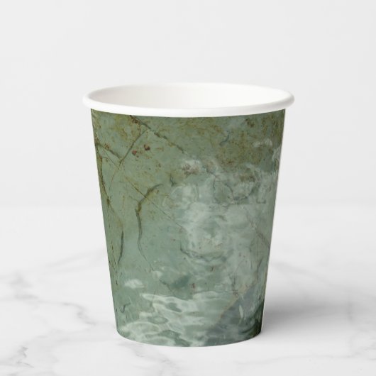 Wasserbedecktes Foto Pappbecher (Rückseite)