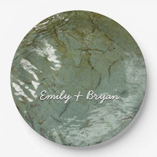 Wasserbedecktes Foto Pappteller