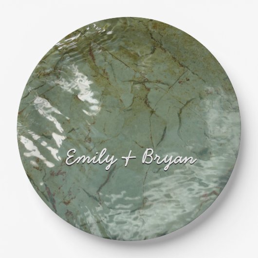 Wasserbedecktes Foto Pappteller (Vorderseite)