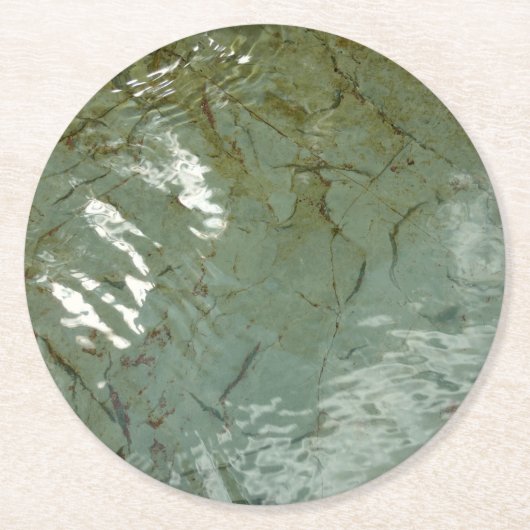 Wasserbedecktes Foto Runder Pappuntersetzer (Vorderseite)