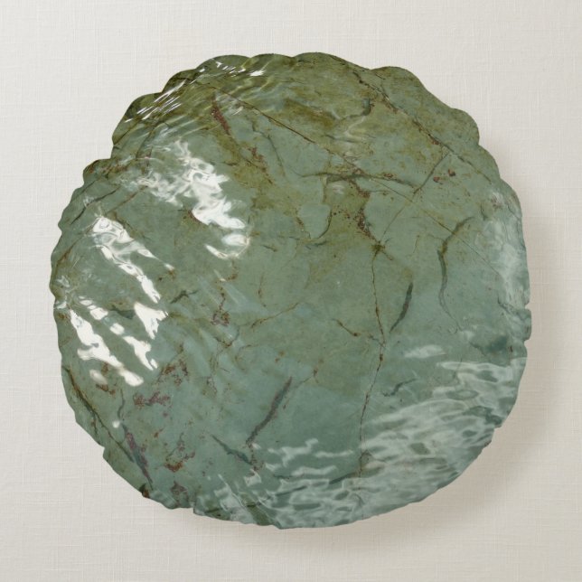 Wasserbedecktes Foto Rundes Kissen (Vorderseite)