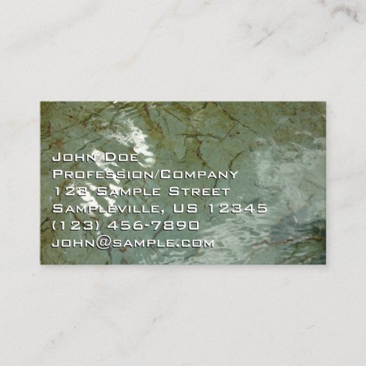 Wasserbedecktes Foto Visitenkarte (Vorderseite)