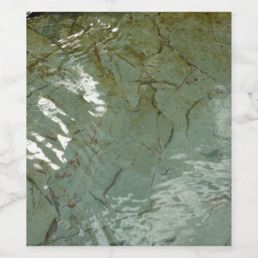 Wasserbedecktes Foto Weinetikett (Einzelnes Label)