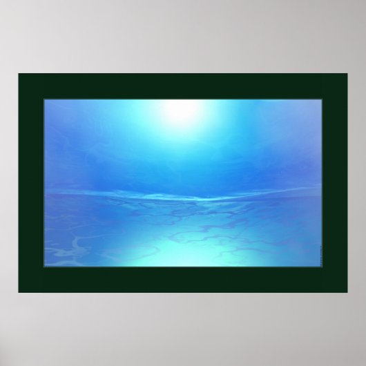 Wasserberg (dunkle Grenze) Poster (Vorne)