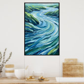 Wasserbewegung Kunst Poster (Küche)