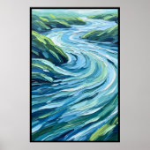 Wasserbewegung Kunst Poster (Vorne)