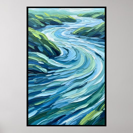 Wasserbewegung Kunst Poster (Vorne)