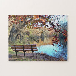 Wasserbild mit Bench Puzzle