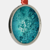 Wasserblasen Silbernes Ornament (Rechts)