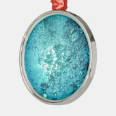 Wasserblasen Silbernes Ornament (Links)