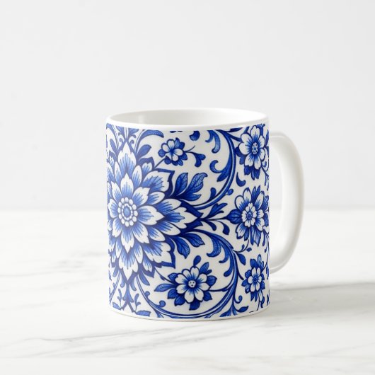 Wasserblaue botanische Glas-Mug mit Frost-Effekt Kaffeetasse (VorderseiteRechts)