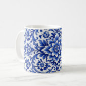 Wasserblaue botanische Glas-Mug mit Frost-Effekt Kaffeetasse (Vorderseite Links)
