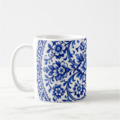 Wasserblaue botanische Glas-Mug mit Frost-Effekt Kaffeetasse (Links)