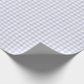 Wasserblaue Gingham Geschenkpapier (Ecke)