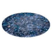 Wasserblaue und klare reflektierende Glasmarben Schneidebrett (Ecke)