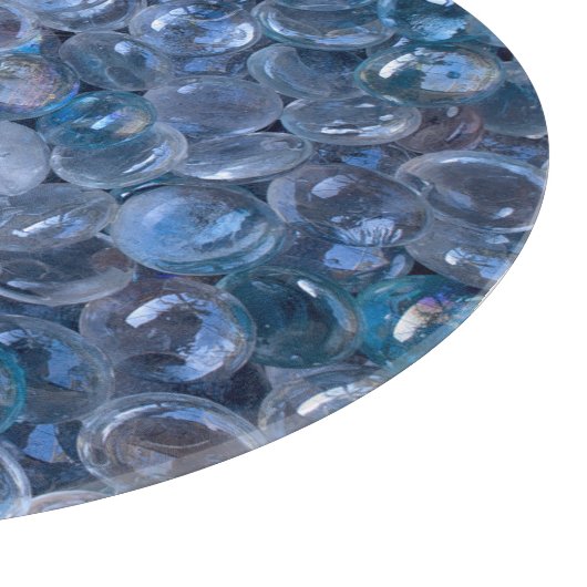 Wasserblaue und klare reflektierende Glasmarben Schneidebrett (Ecke)