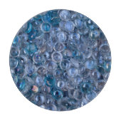 Wasserblaue und klare reflektierende Glasmarben Schneidebrett (Vorderseite)