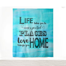 Wasserblaue Wasserfarbe Abstrakte Typografie Zitat