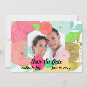 Wasserblumen Blumen, Foto Save-the-Date-Karte Save The Date