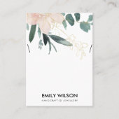 WASSERBLUSH GOLD FLORALWASSERCOLOR NEKLACE DISPLAY VISITENKARTE (Vorderseite)