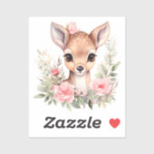 Wasserblütenhirsch Aufkleber (Blatt)