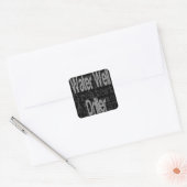 Wasserbohrer Quadratischer Aufkleber (Umschlag)