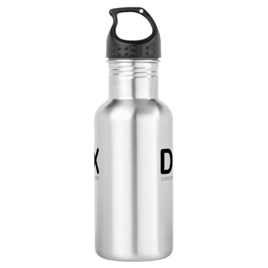 Wasserbootwerk der Marke Databox Edelstahlflasche (Rückseite)