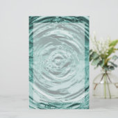 Wasserbruch Aquamarin Briefpapier (Stehend Vorderseite)