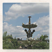 Wasserbrunnen im Park Glasuntersetzer (Vorderseite)