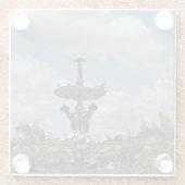 Wasserbrunnen im Park Glasuntersetzer (Rückseite)