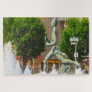 Wasserbrunnen olympischer Läufer Saint Louis Puzzle