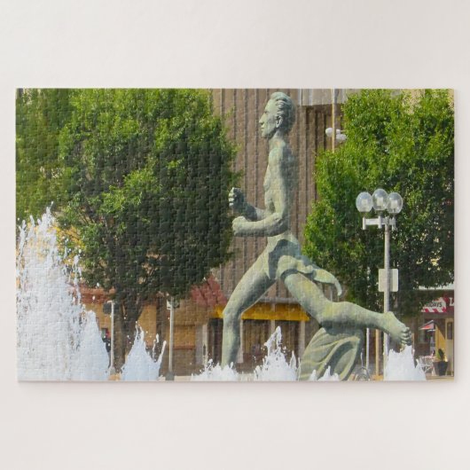Wasserbrunnen olympischer Läufer Saint Louis Puzzle (Horizontal)