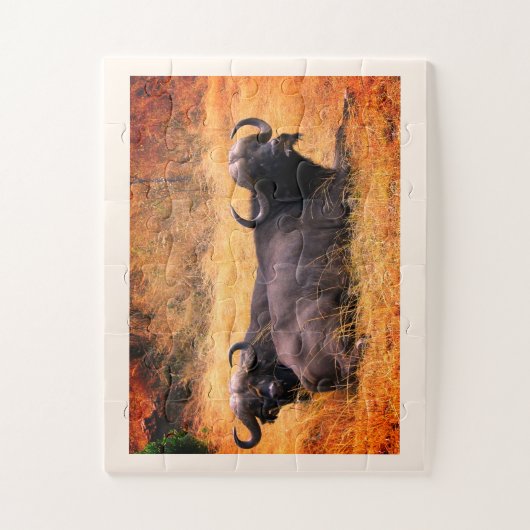 Wasserbüffel Puzzle (Vertikal)