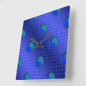 Wasserbüffel Quadratische Wanduhr (Winkel)