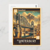 Wasserbury, Connecticut | VINTAG Postkarte (Vorne/Hinten)